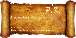 Peleskei Karina névjegykártya